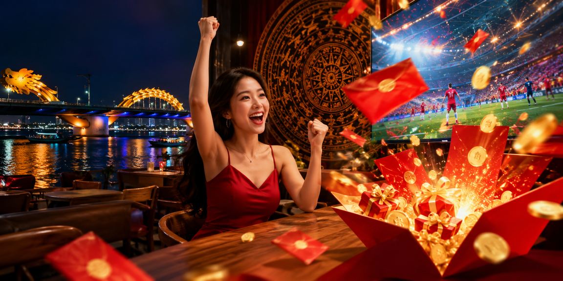 Phong bì đỏ và không khí nhận thưởng may mắn tại Đà Nẵng trong dịp khuyến mãi đặc biệt